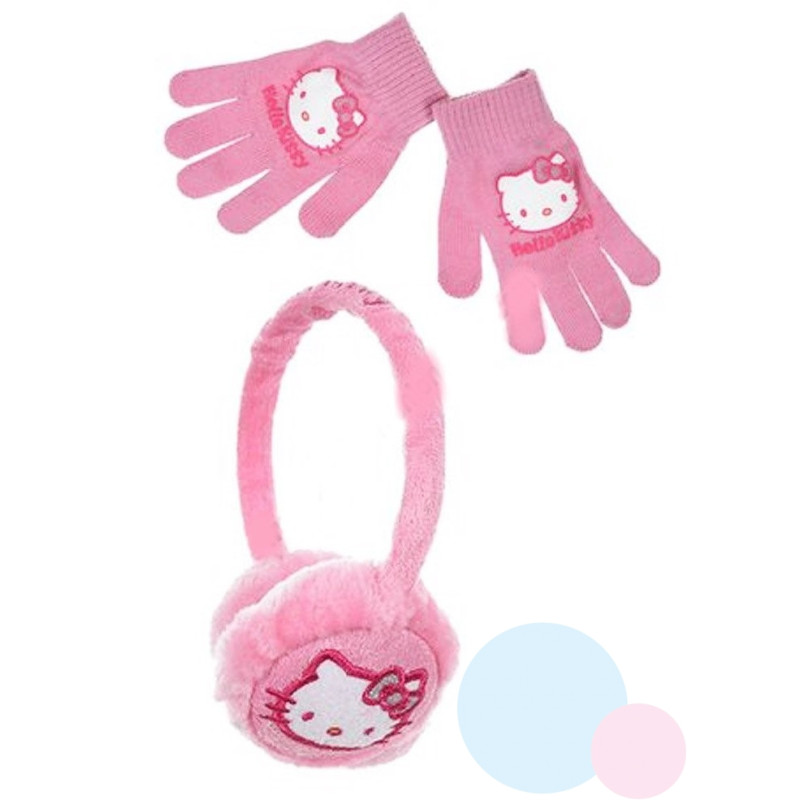 Klapky na uši a rukavice Hello Kitty