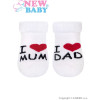 Ponožky I Love Mum and Dad froté