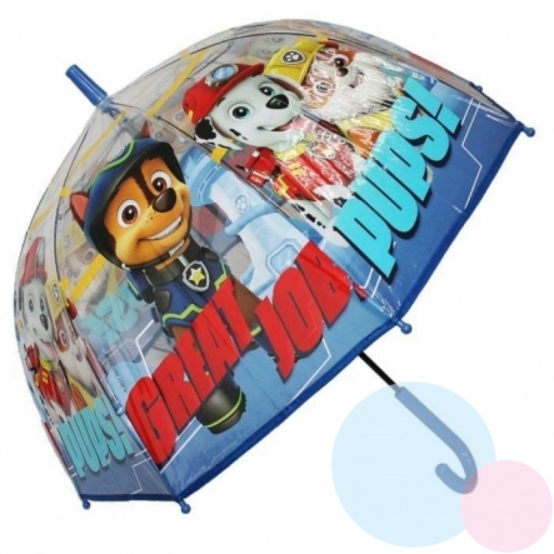 Deštník Tlapková Patrola průhledný