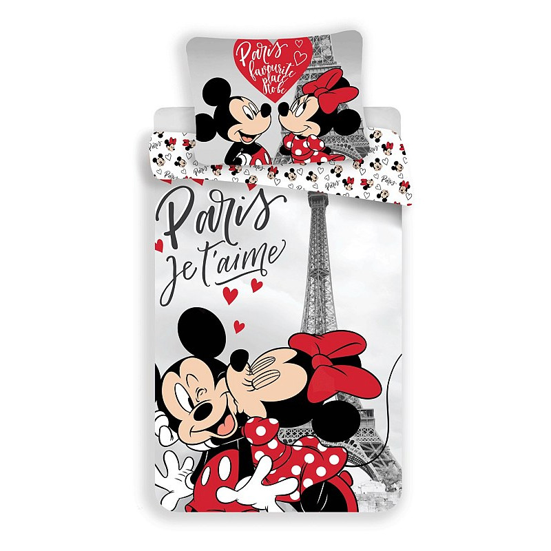 Povlečení Mickey a Minnie Paříž Eiffelova