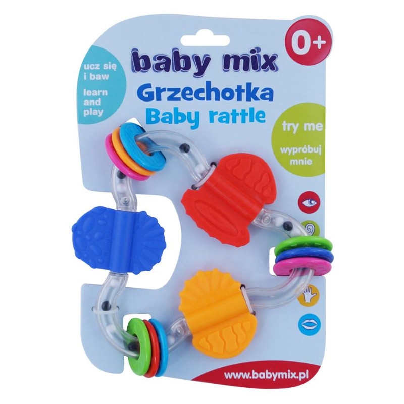 Chrastítko Baby Mix barevný trojúhelník