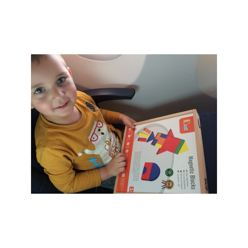 Kufřík s magnetickými kostkami pro děti Viga