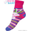 Ponožky New Baby růžovo-fialové s zajícem