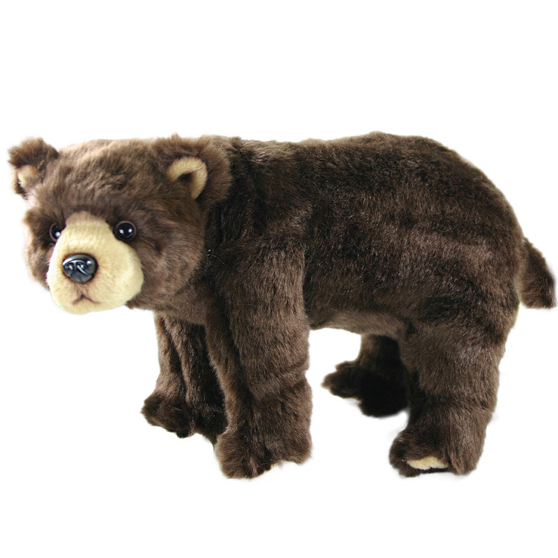 Plyšový medvěd  hnědý stojící, 40 cm