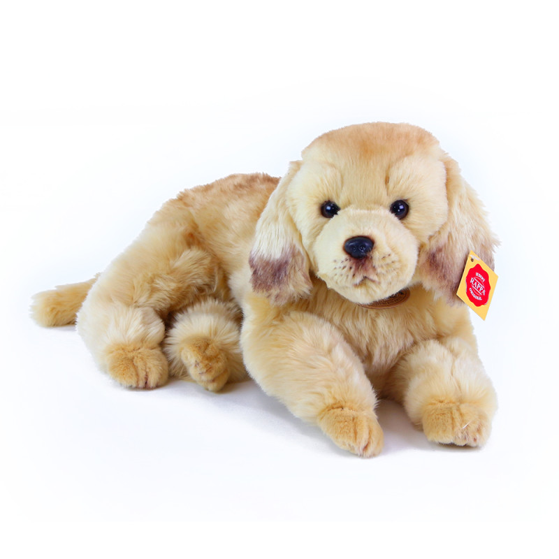 Plyšový pes zlatý retrívr ležící, 32 cm