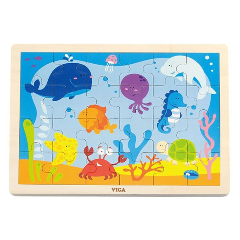 Dřevěné puzzle Viga Oceán