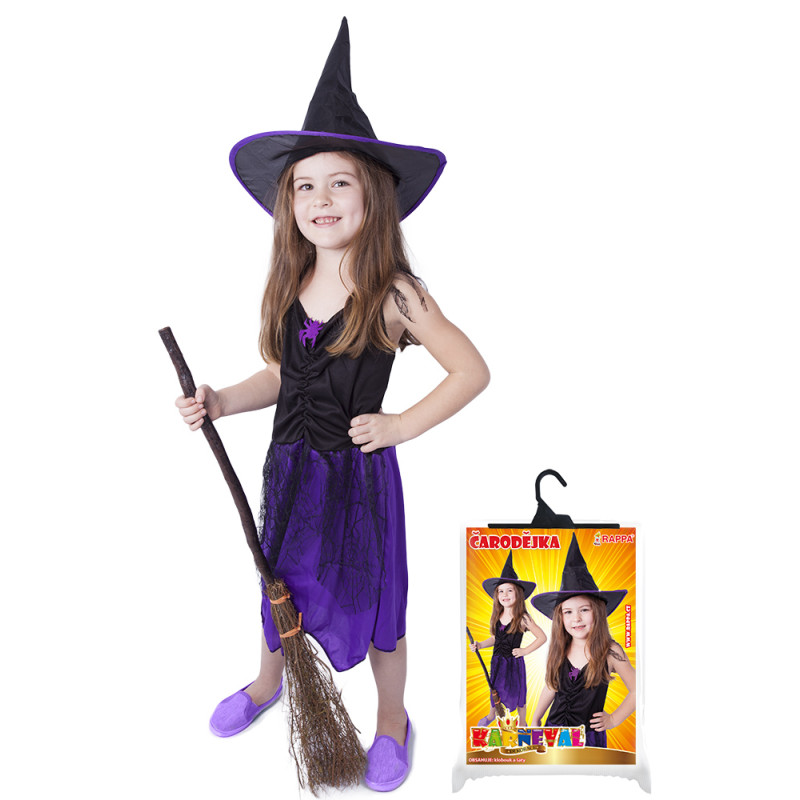 Kostým Čarodějnice fialová s kloboukem
